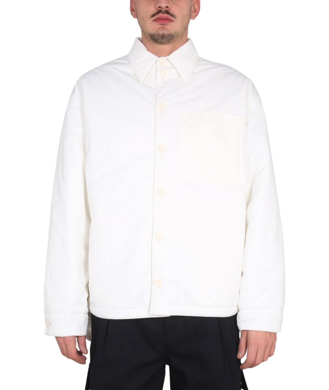 BOTTEGA VENETA Белая полиамидовая куртка, фото 5