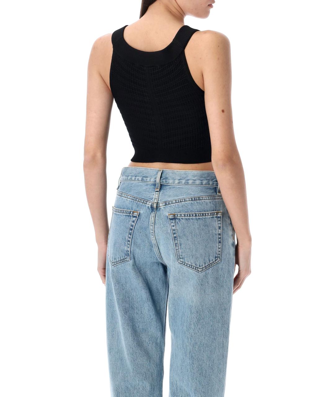 BALMAIN Черная вискозная футболка, фото 3