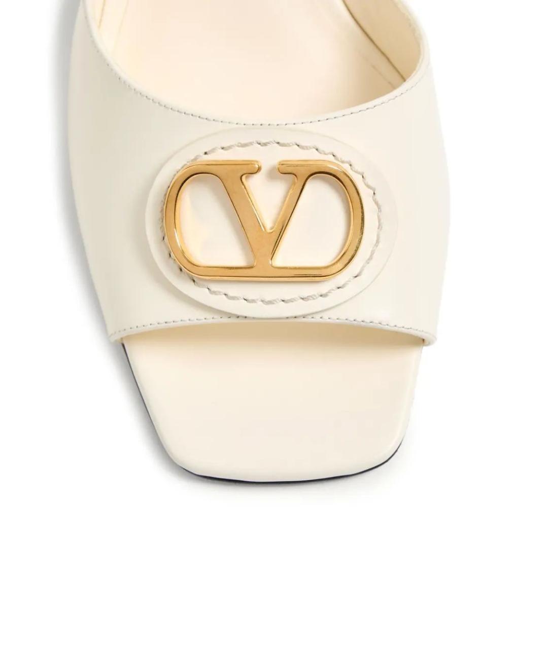 VALENTINO Белые кожаные сандалии, фото 5