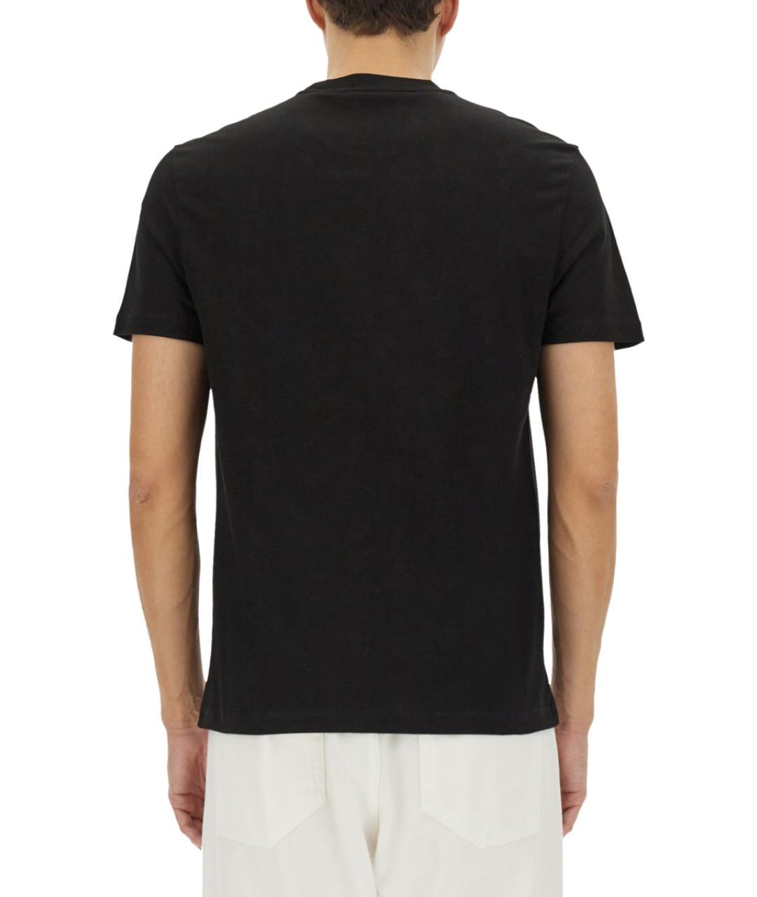 VERSACE Черная хлопковая футболка, фото 4