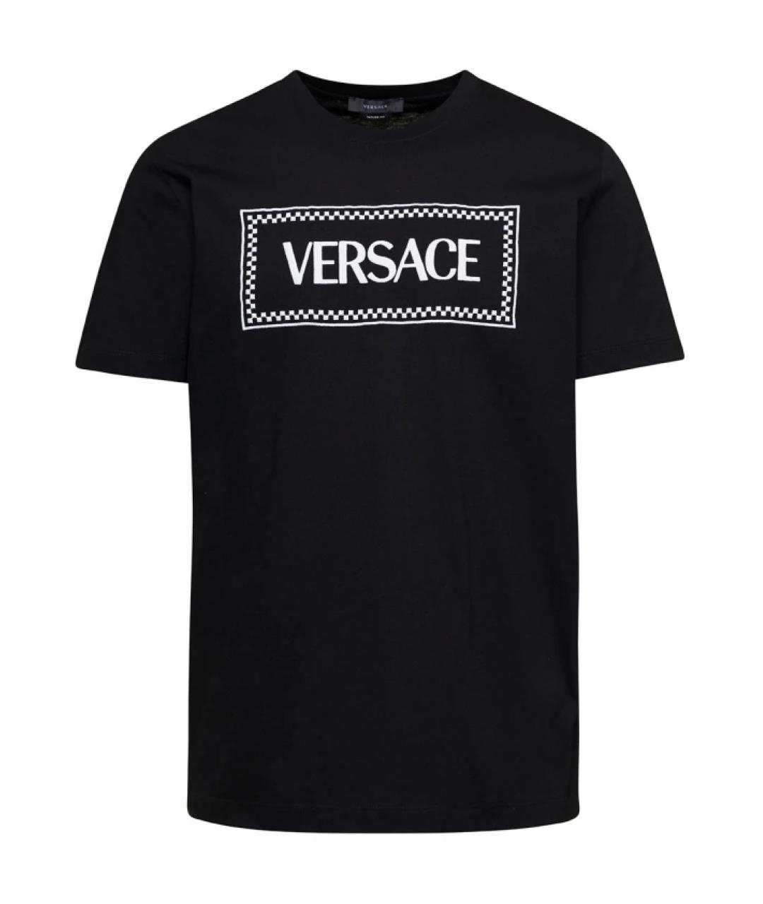 VERSACE Черная хлопковая футболка, фото 1