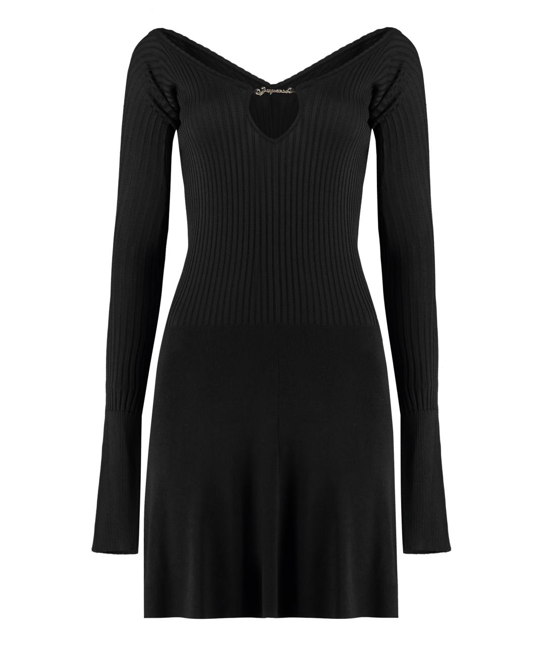 JACQUEMUS Черное полиэстеровое повседневное платье, фото 1