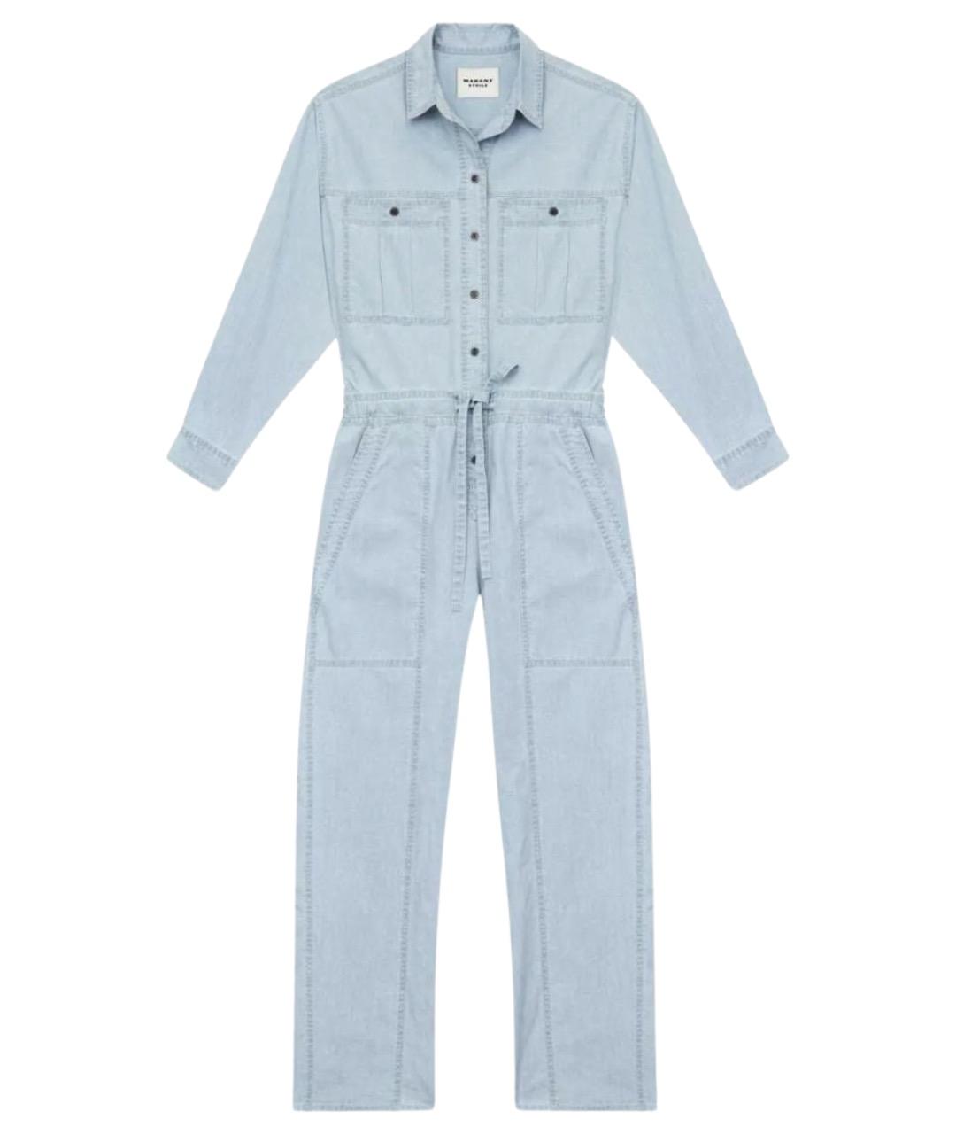 ISABEL MARANT Голубой хлопковый комбинезон, фото 1