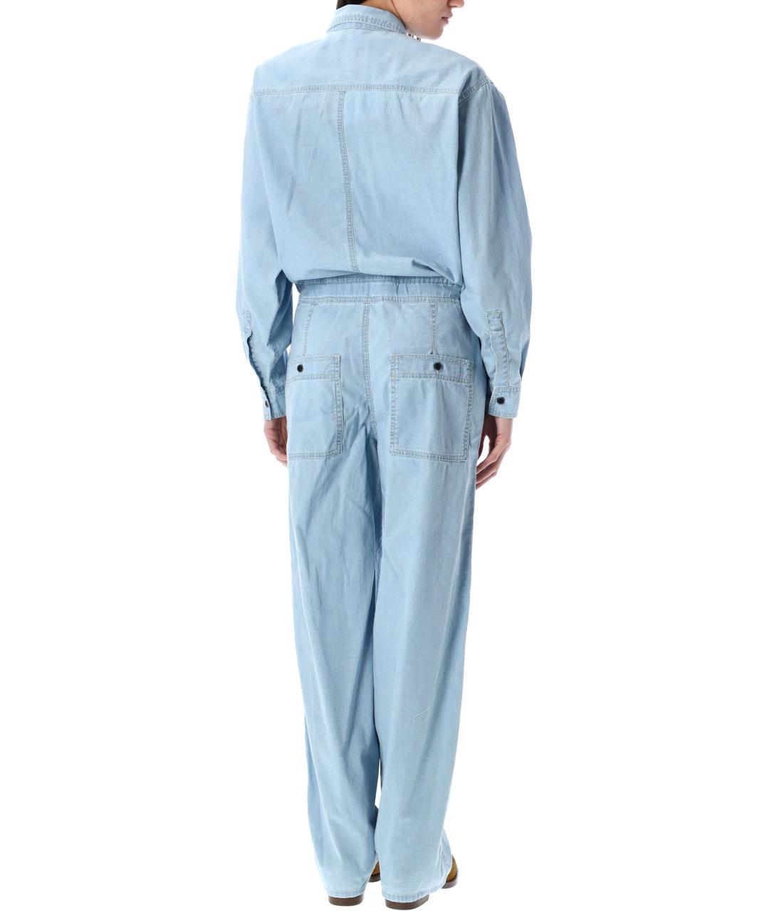 ISABEL MARANT Голубой хлопковый комбинезон, фото 3