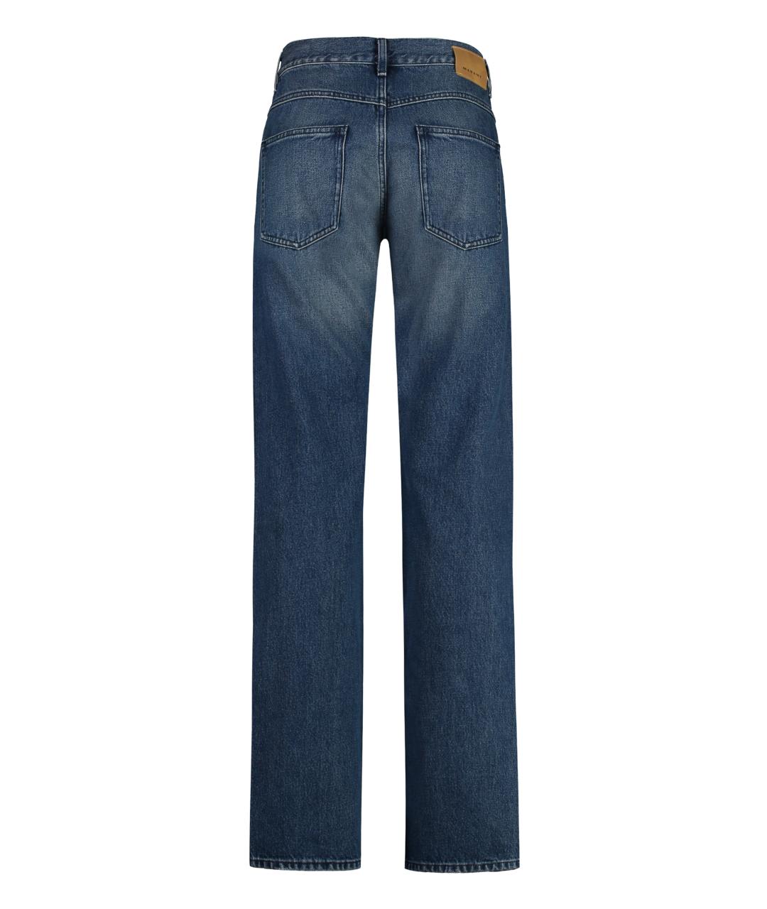 ISABEL MARANT Синие хлопковые прямые джинсы, фото 2