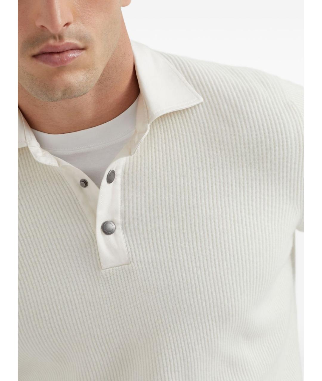 BRUNELLO CUCINELLI Белый кашемировый джемпер / свитер, фото 3