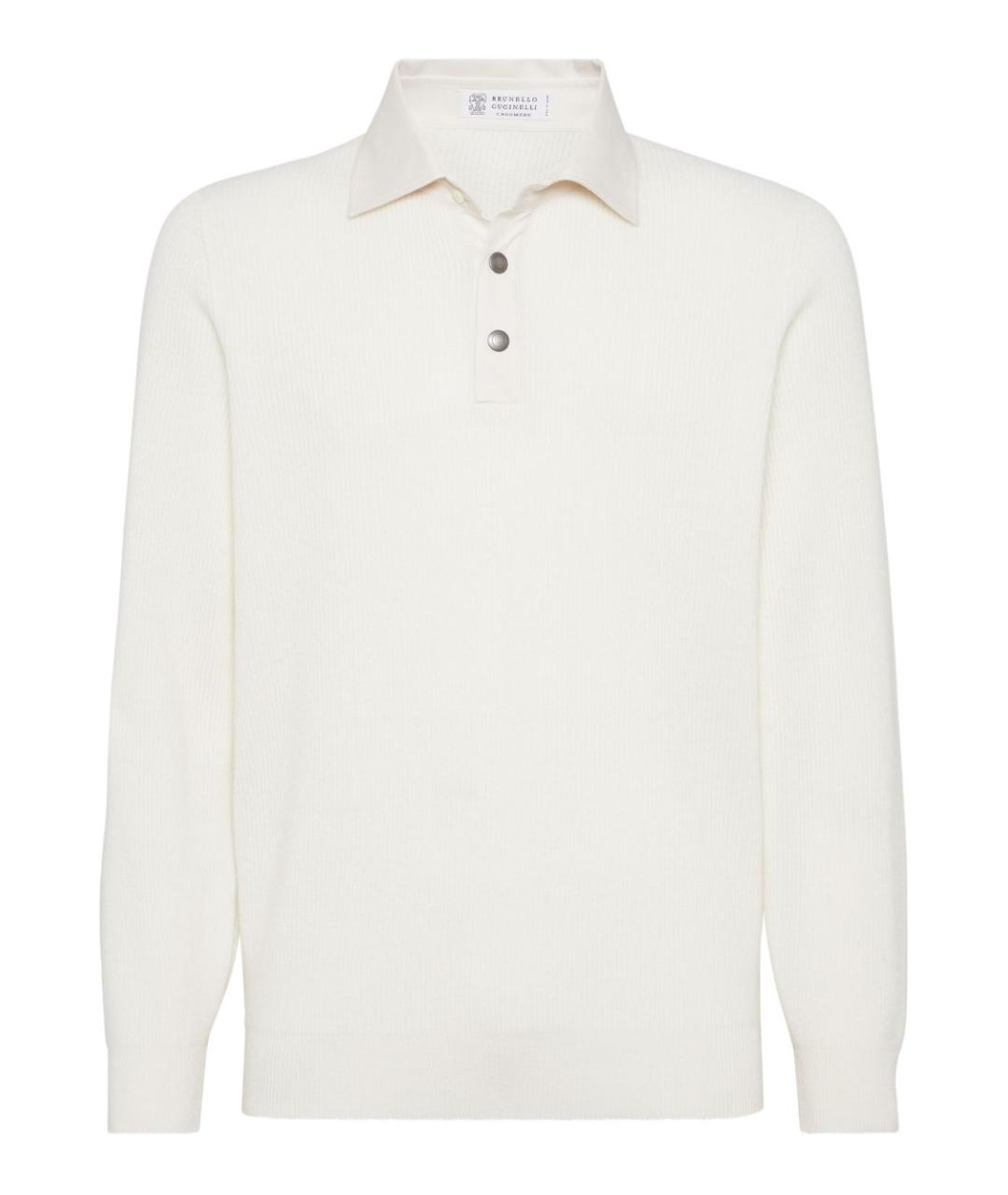 BRUNELLO CUCINELLI Белый кашемировый джемпер / свитер, фото 1