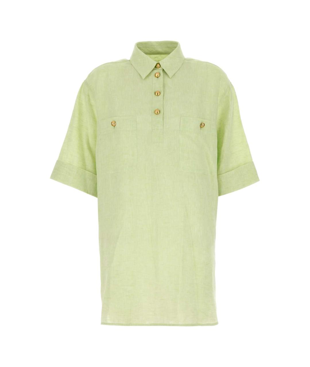 VALENTINO Зеленая льняная рубашка, фото 1