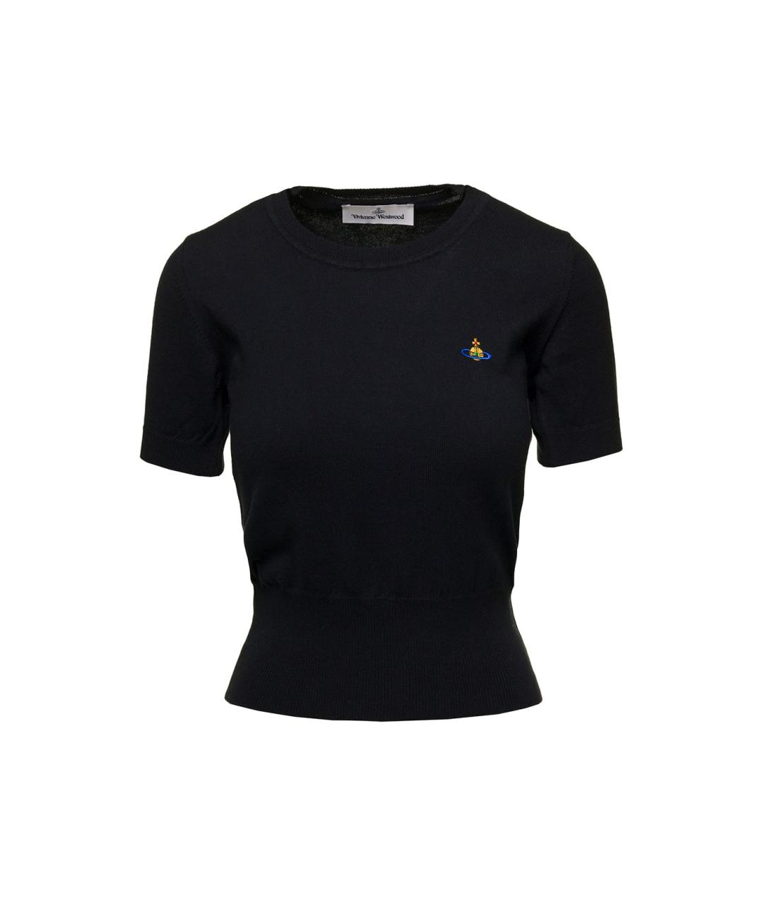 VIVIENNE WESTWOOD Черная хлопковая футболка, фото 1