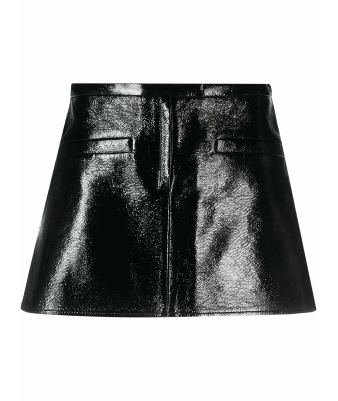 COURREGES Черная хлопковая юбка миди, фото 1