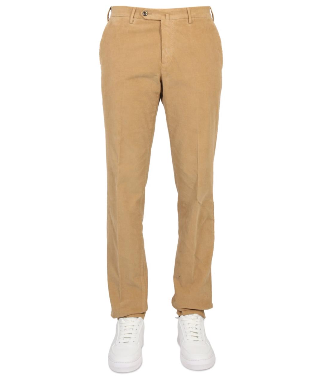 PT TORINO Коричневые хлопковые повседневные брюки, фото 5