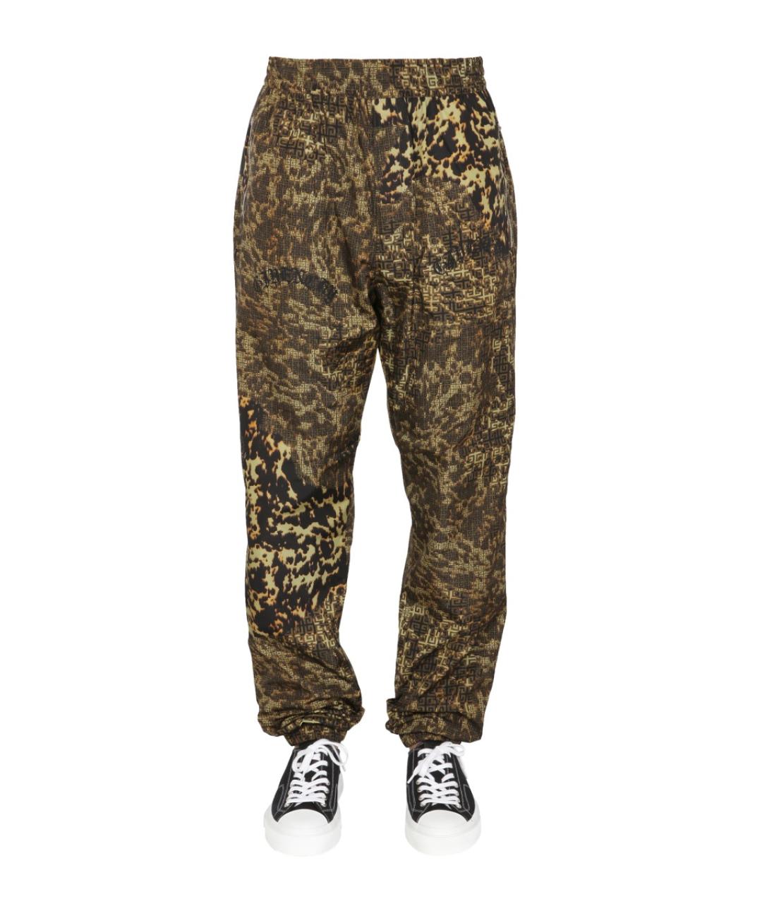 GIVENCHY Хаки полиамидовые повседневные брюки, фото 1