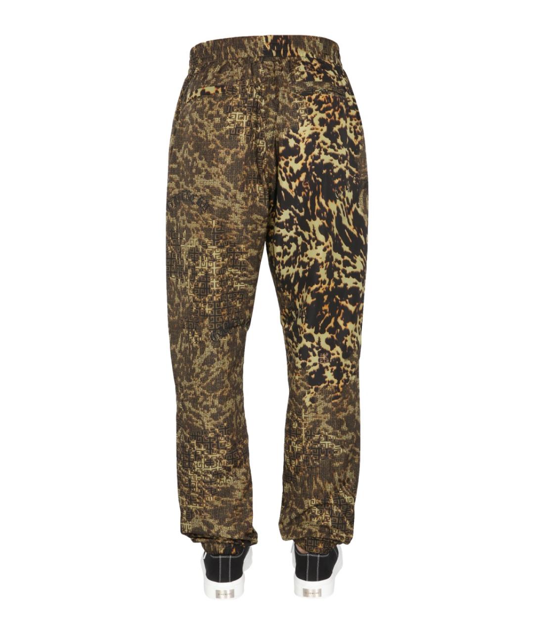 GIVENCHY Хаки полиамидовые повседневные брюки, фото 4