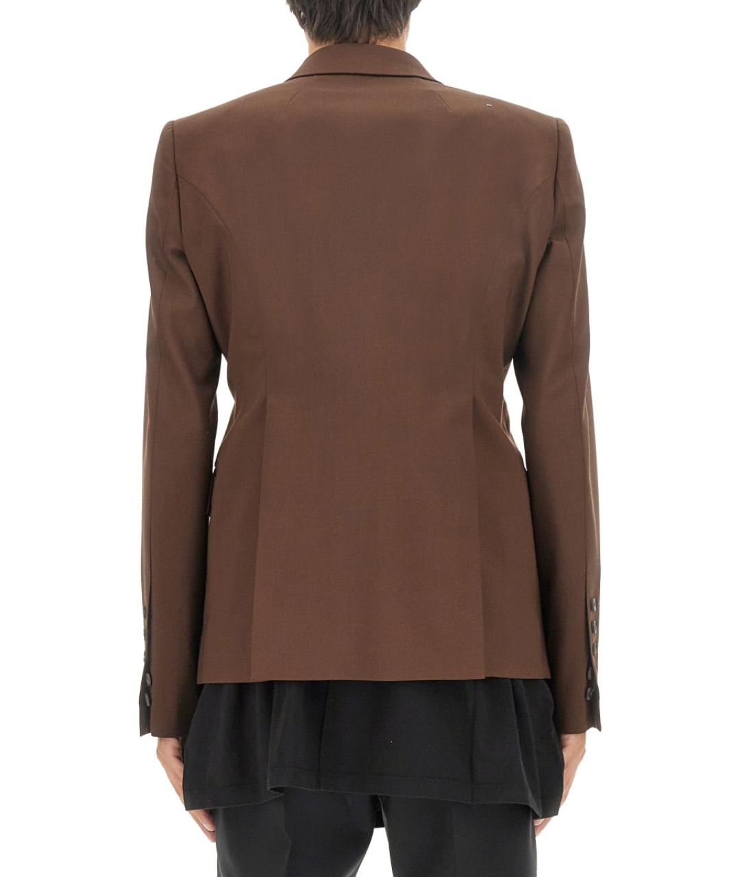RICK OWENS Коричневый шерстяной пиджак, фото 4