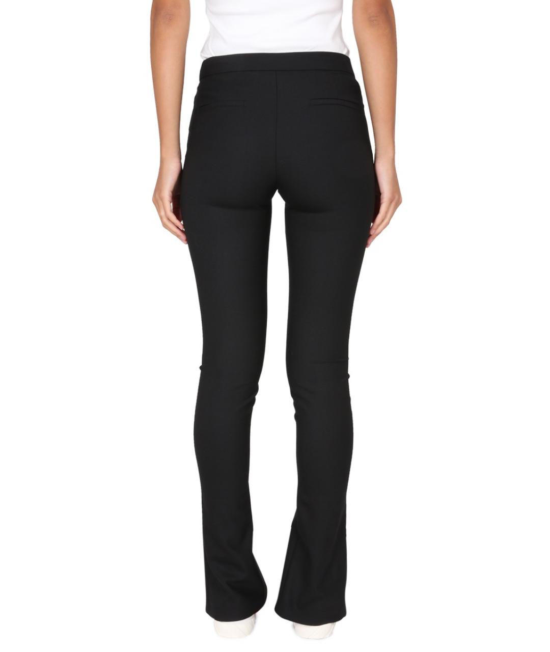 OFF-WHITE Черные полиэстеровые прямые брюки, фото 5