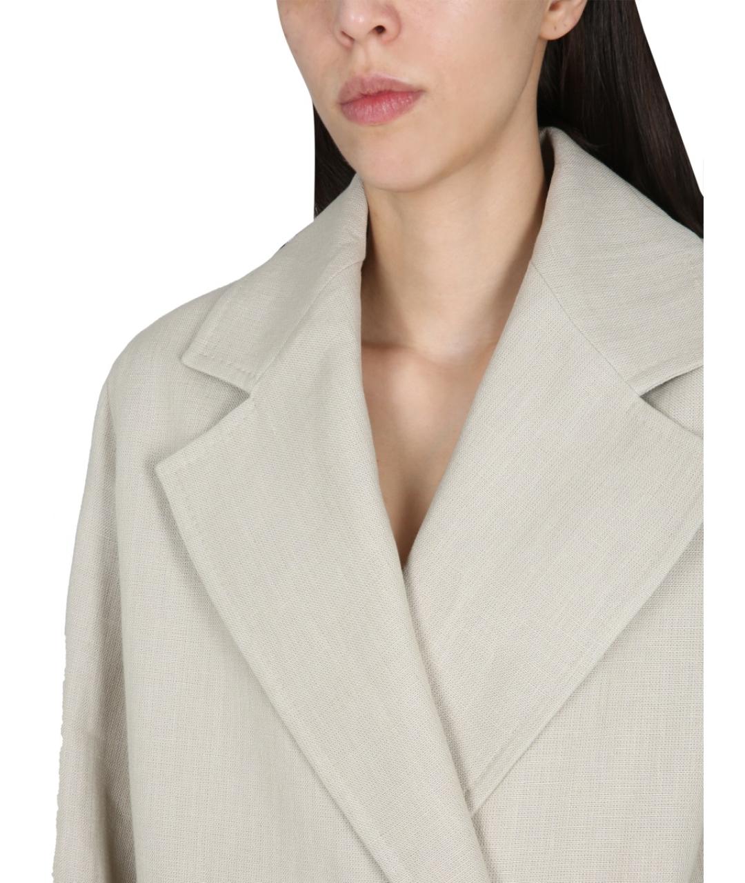 MAX MARA Бежевое шерстяное пальто, фото 5