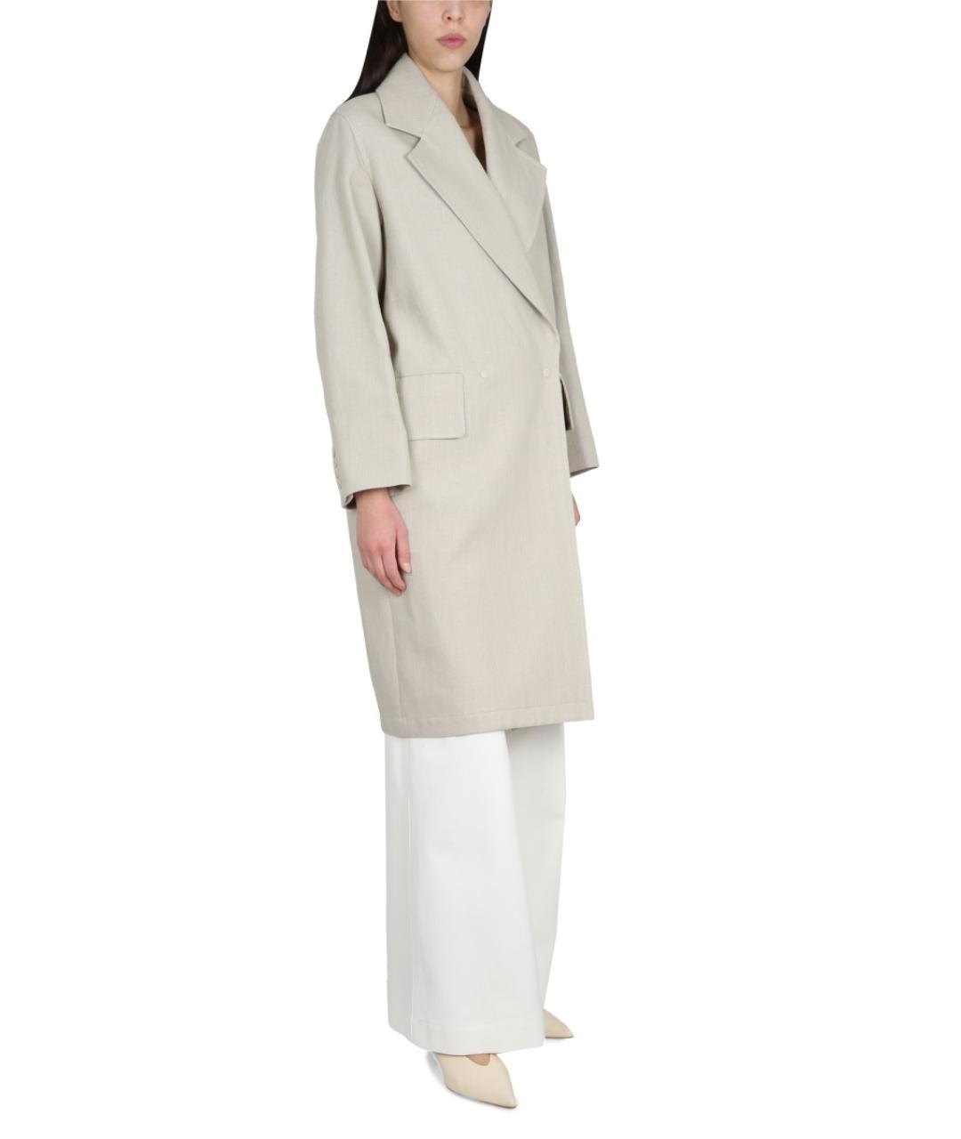 MAX MARA Бежевое шерстяное пальто, фото 3