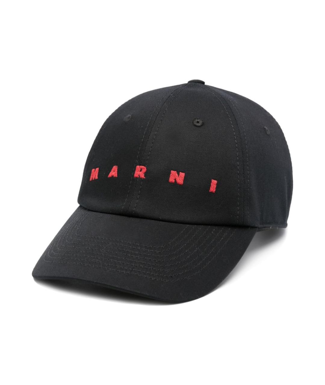 MARNI Черная хлопковая кепка/бейсболка, фото 4