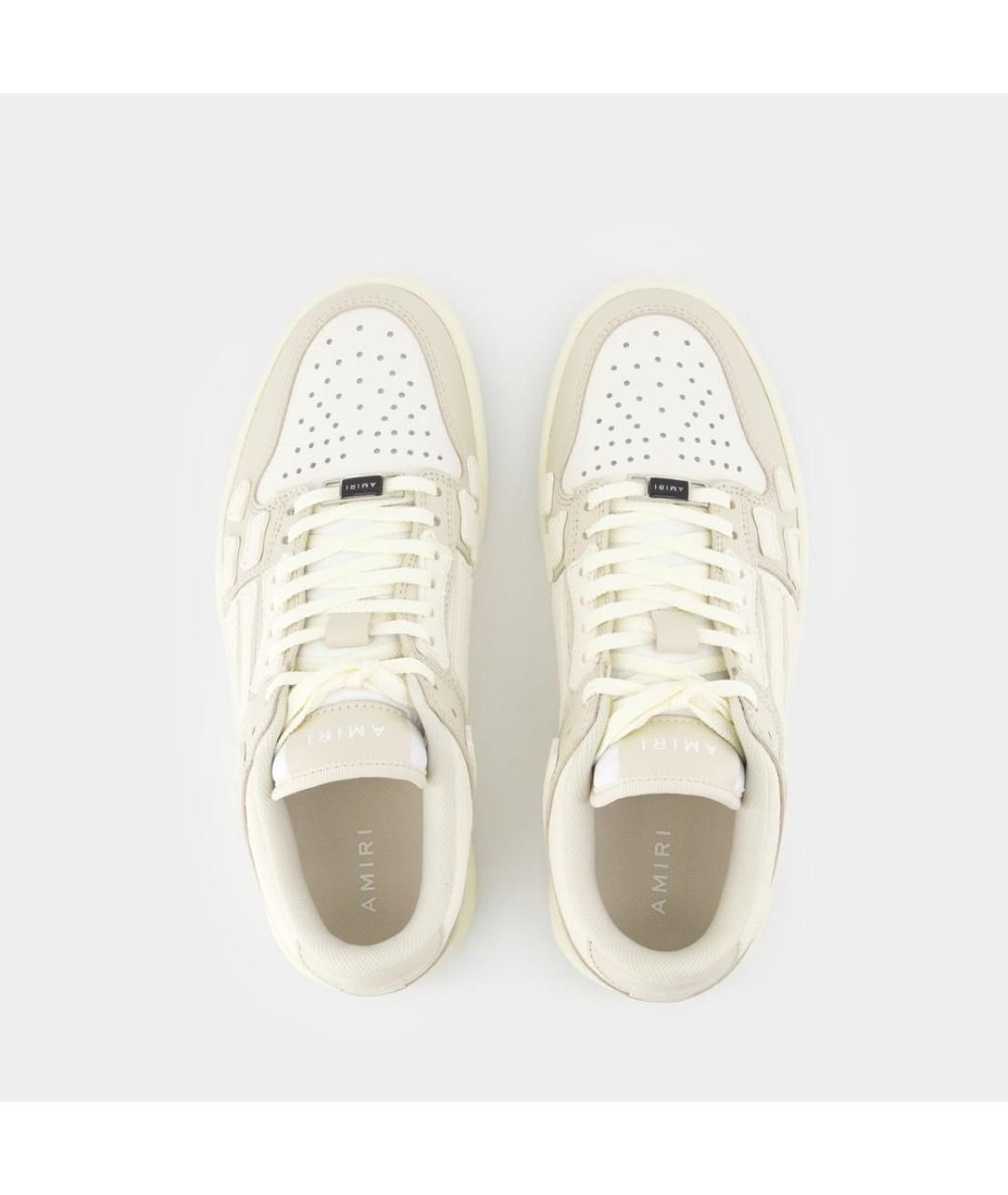 AMIRI Бежевые кожаные кроссовки, фото 4