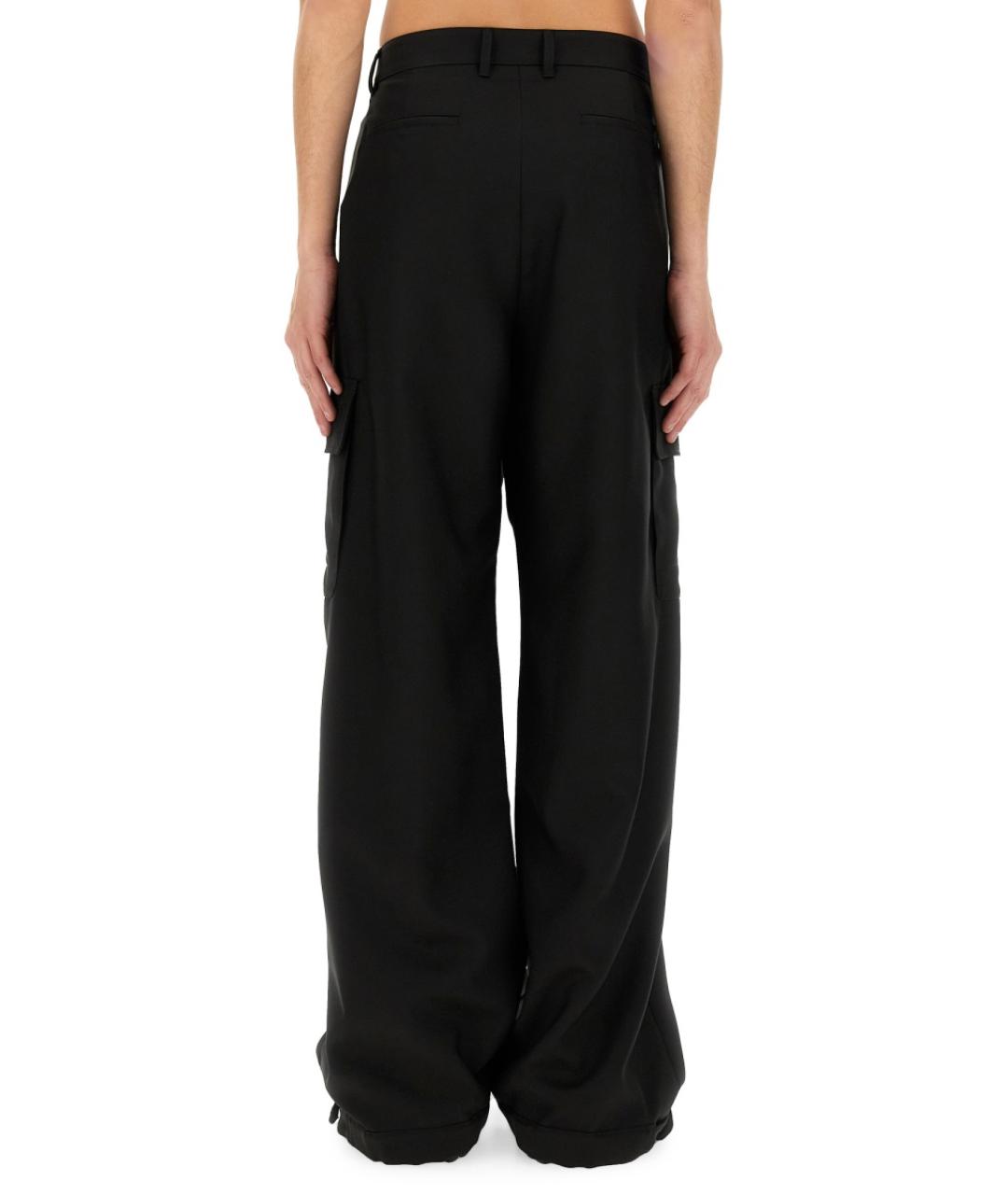OFF-WHITE Черные полиэстеровые повседневные брюки, фото 5