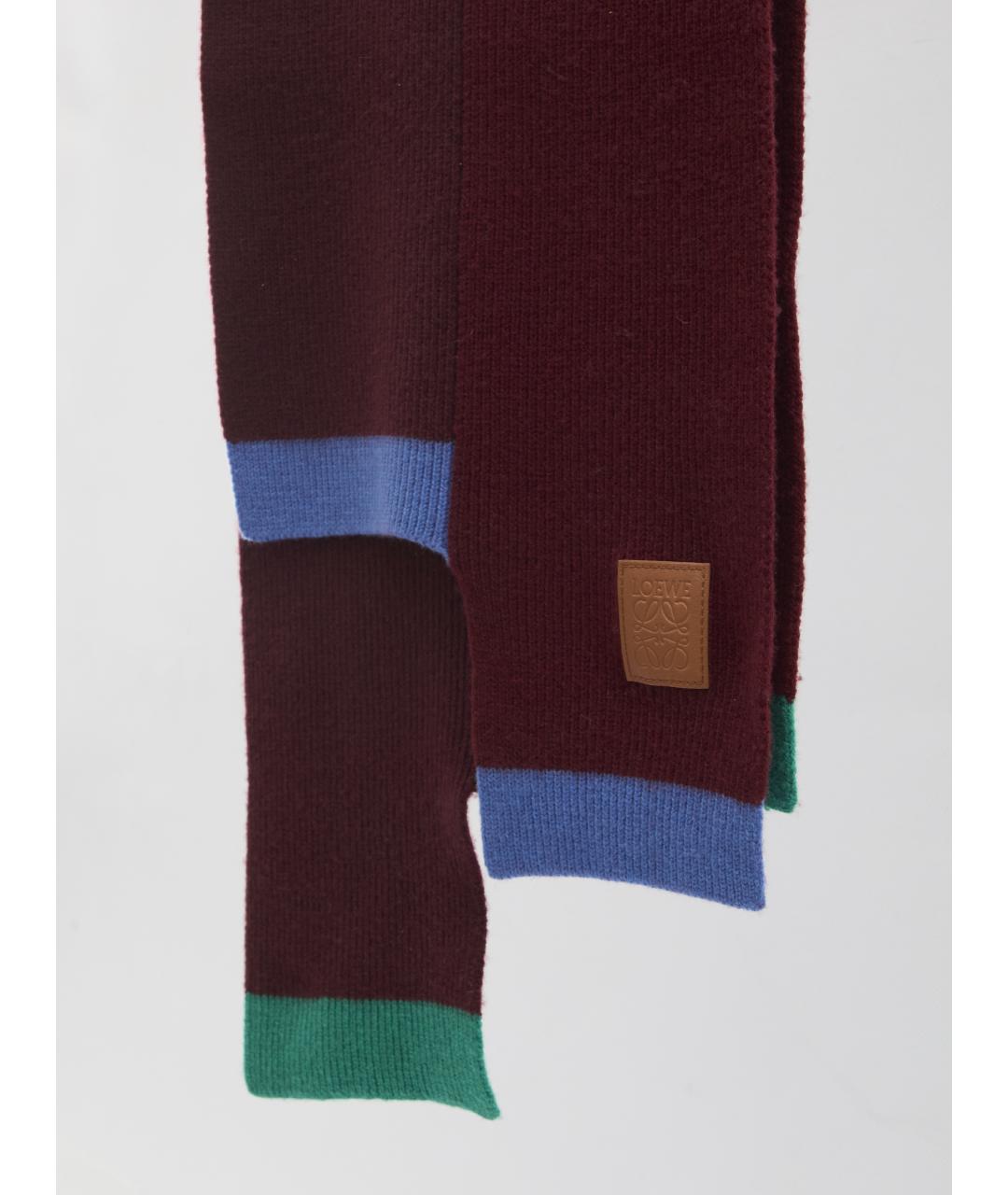 LOEWE Мульти шерстяной шарф, фото 2