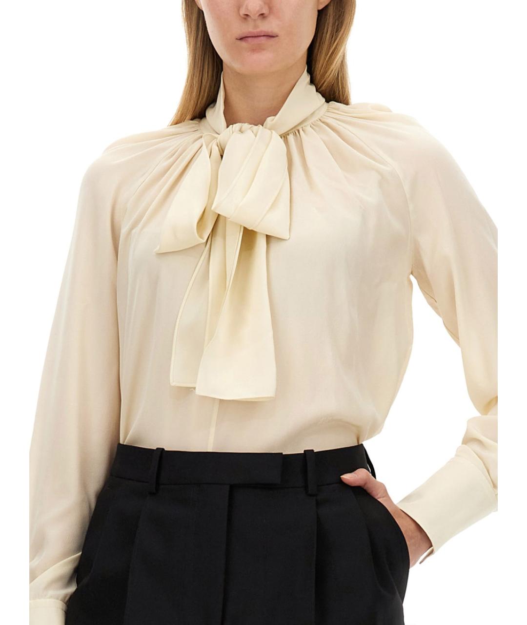 GIVENCHY Белая шелковая блузы, фото 4