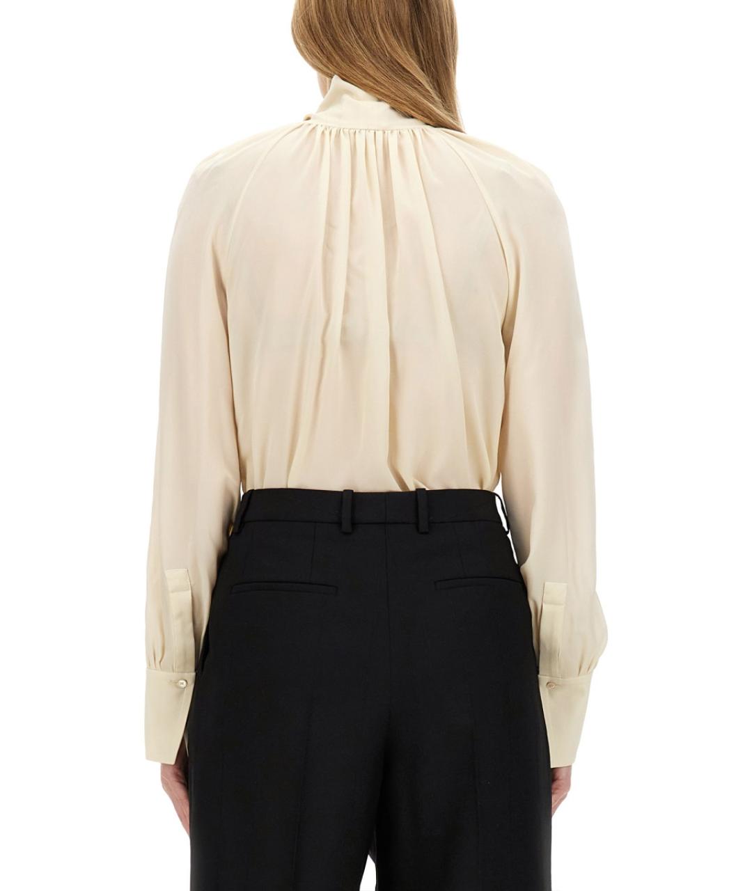 GIVENCHY Белая шелковая блузы, фото 3