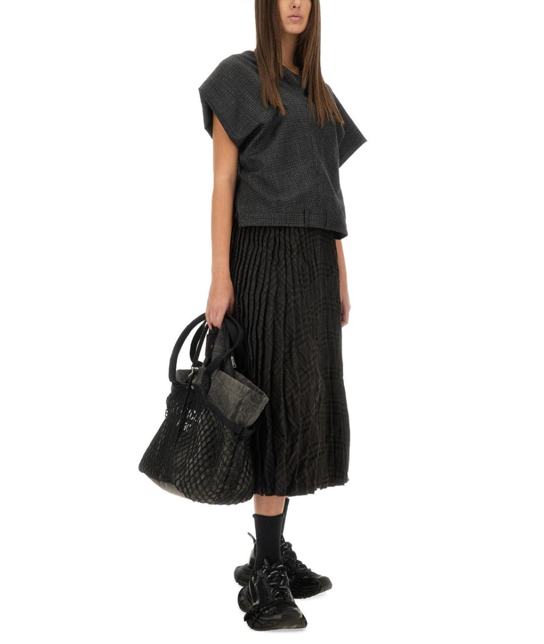 BALENCIAGA Коричневая шерстяная юбка миди, фото 3