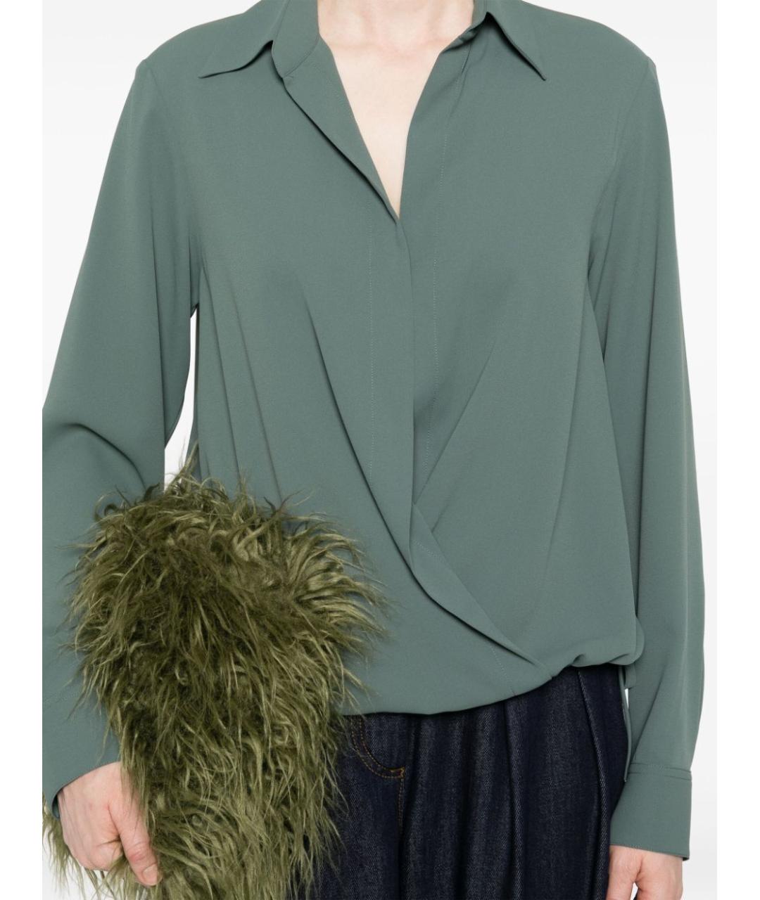 DRIES VAN NOTEN Зеленая полиэстеровая рубашка, фото 5