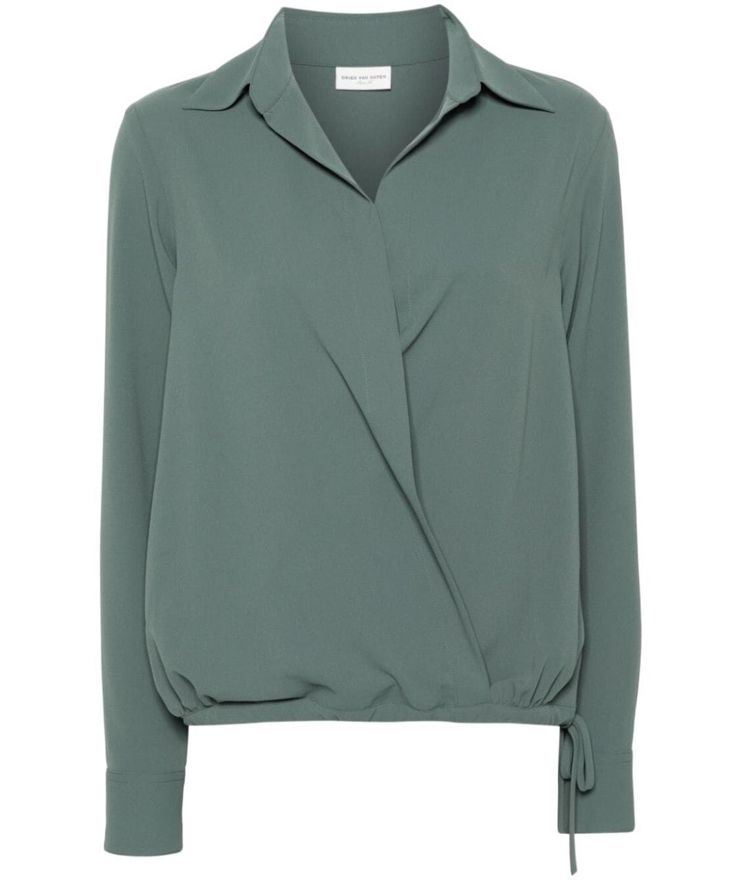 DRIES VAN NOTEN Зеленая полиэстеровая рубашка, фото 4