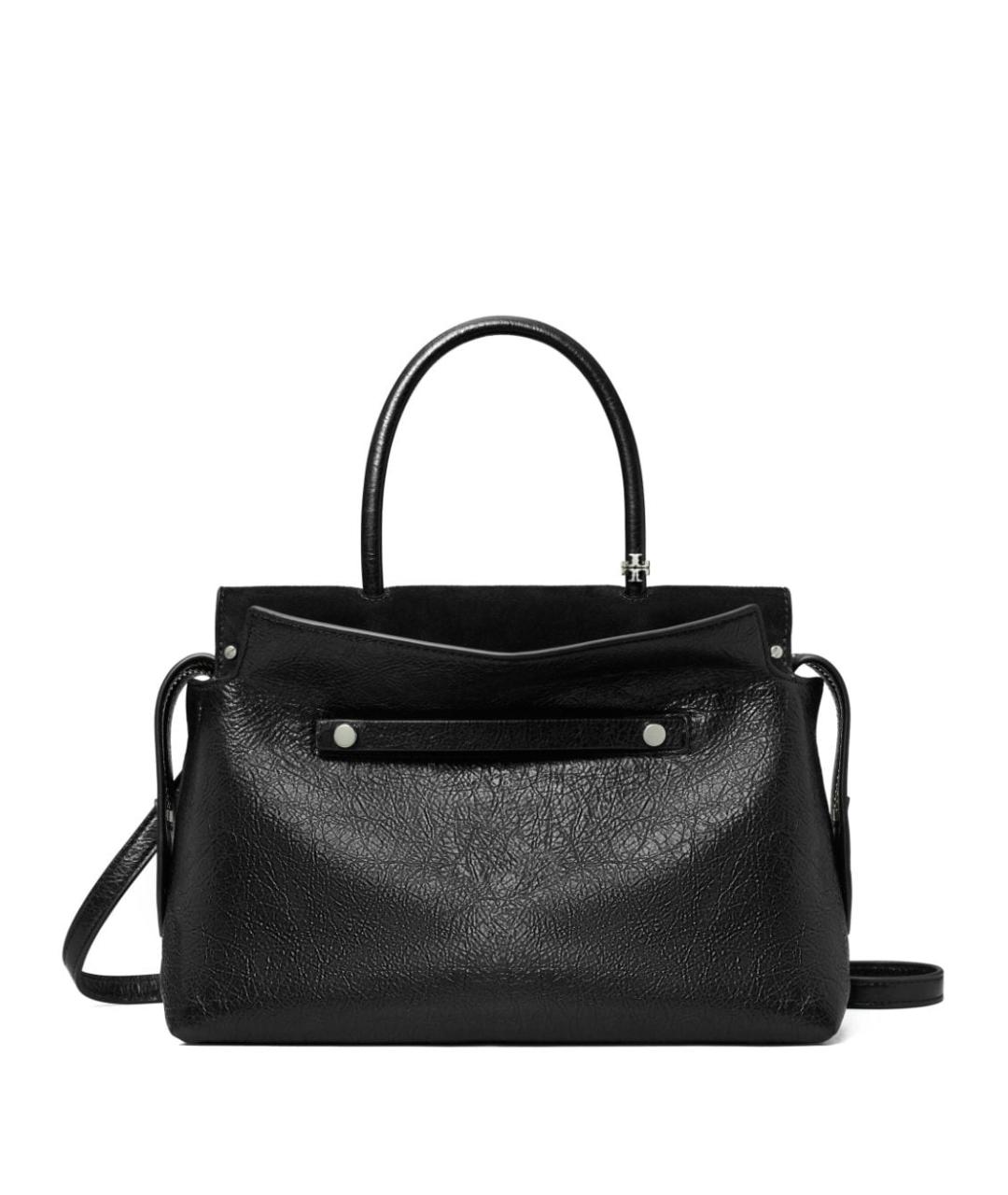 TORY BURCH Черная кожаная сумка тоут, фото 1