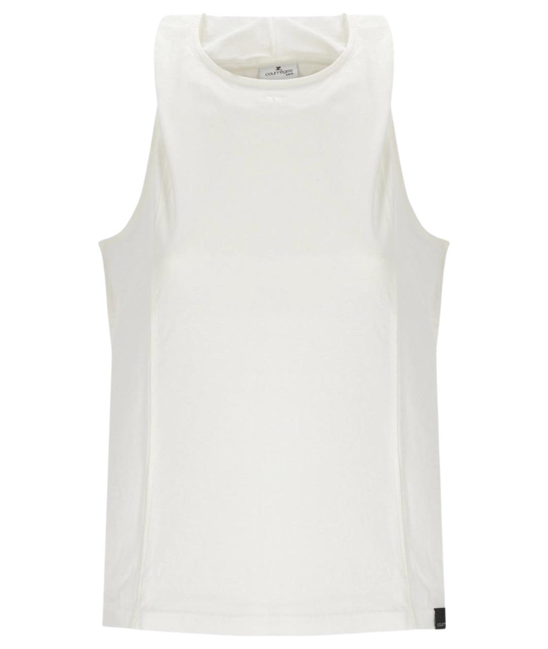 COURREGES Белая хлопковая майка, фото 1