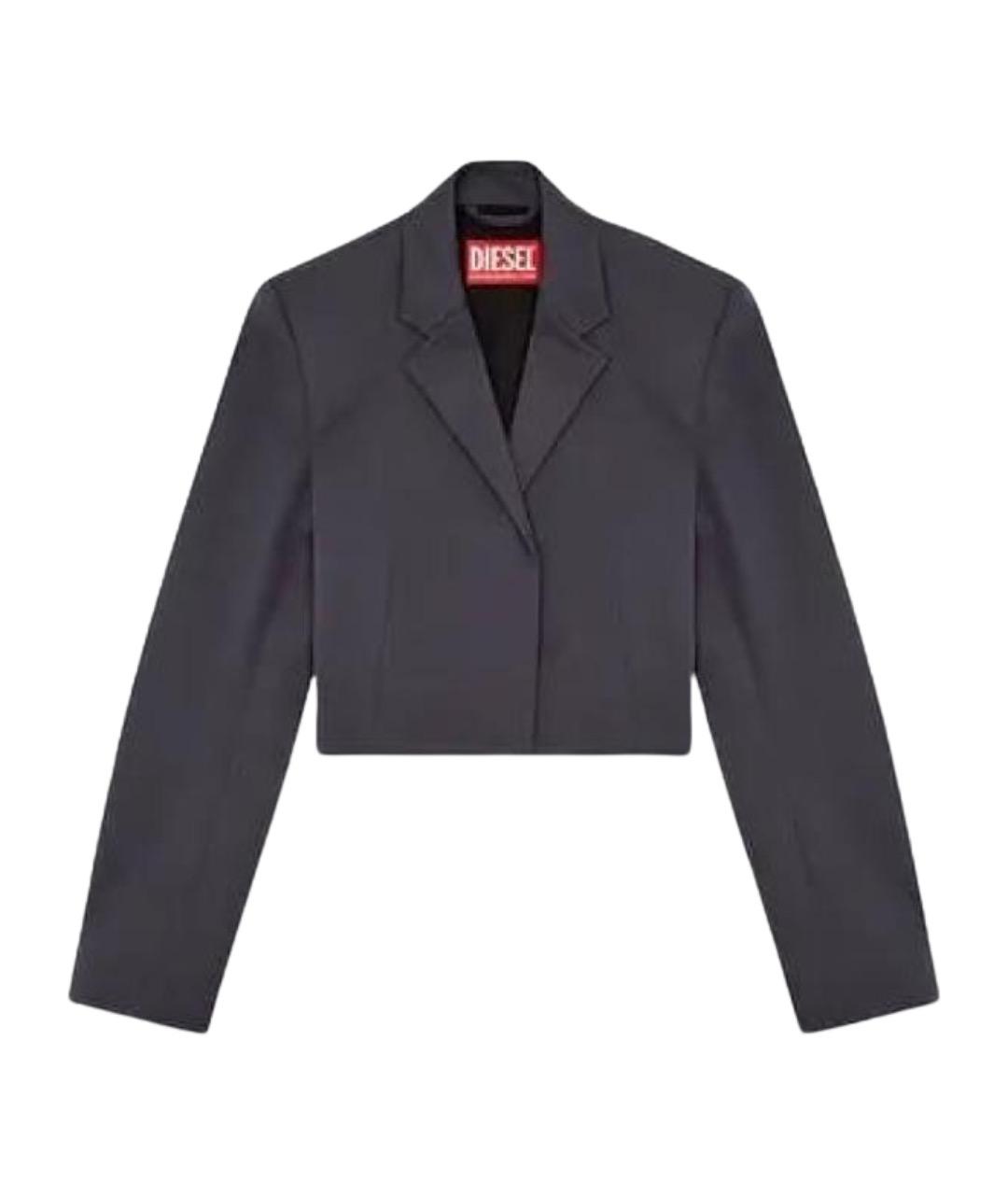 DIESEL Черный полиэстеровый жакет/пиджак, фото 1