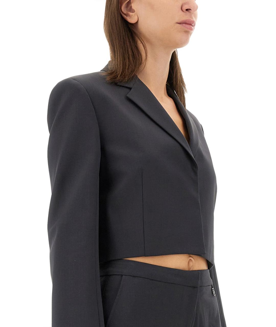 DIESEL Черный полиэстеровый жакет/пиджак, фото 5