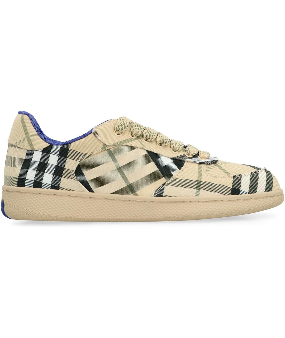 BURBERRY Мульти текстильные низкие кроссовки / кеды, фото 2