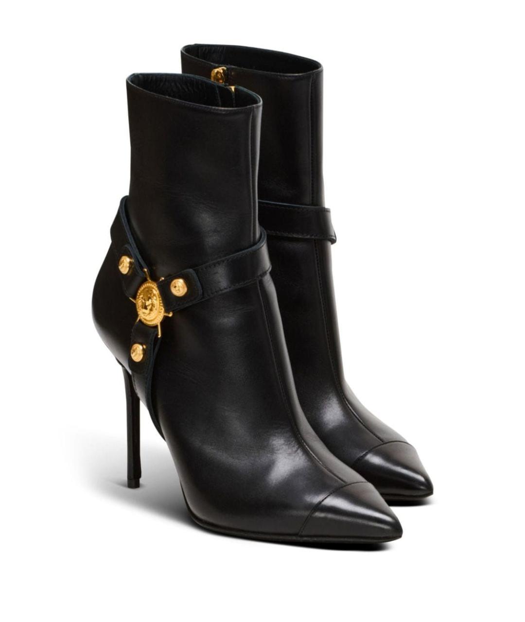 BALMAIN Черные кожаные сапоги, фото 2
