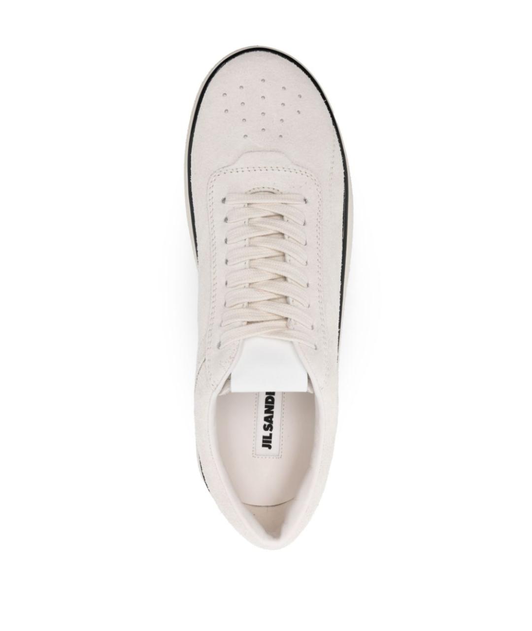 JIL SANDER Белые кожаные низкие кроссовки / кеды, фото 2