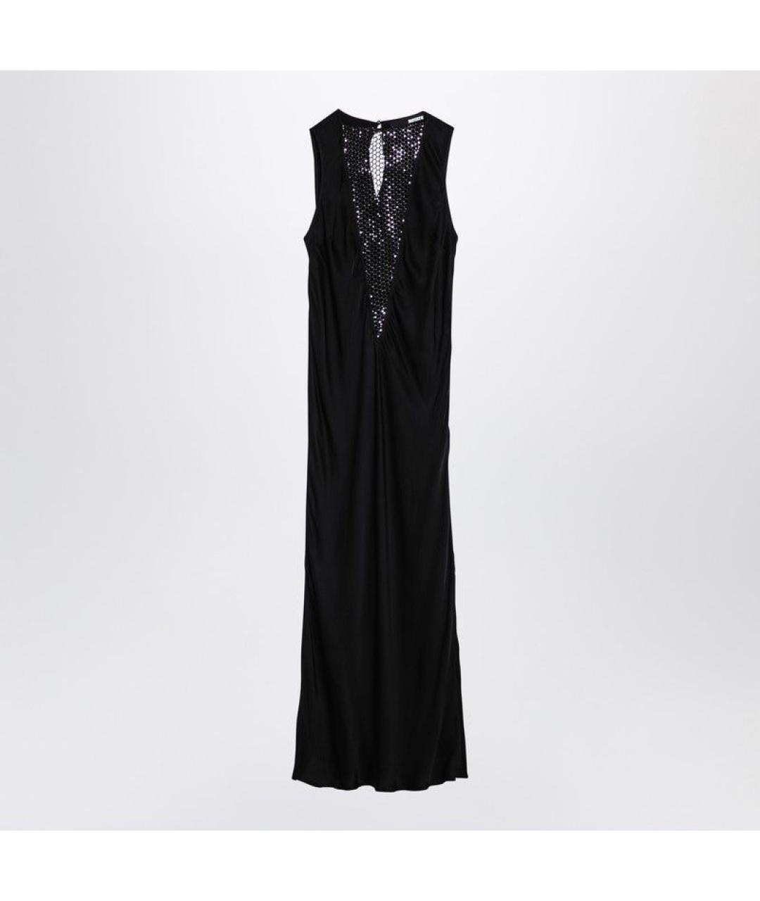 ROTATE Черное полиэстеровое вечернее платье, фото 3