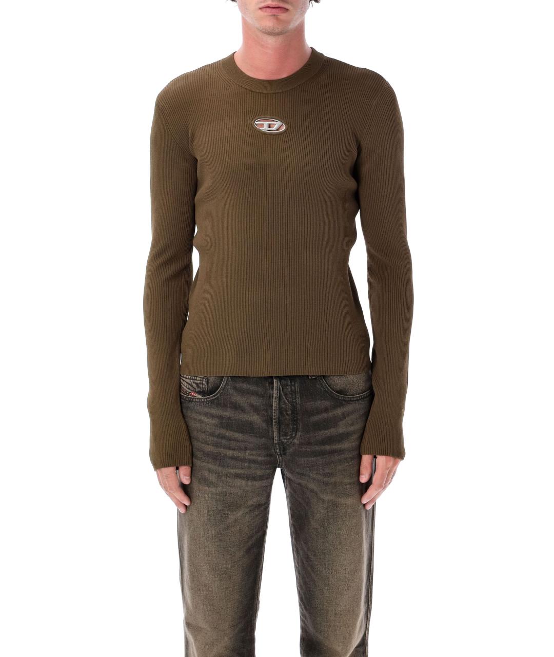 DIESEL Хаки вискозный джемпер / свитер, фото 2