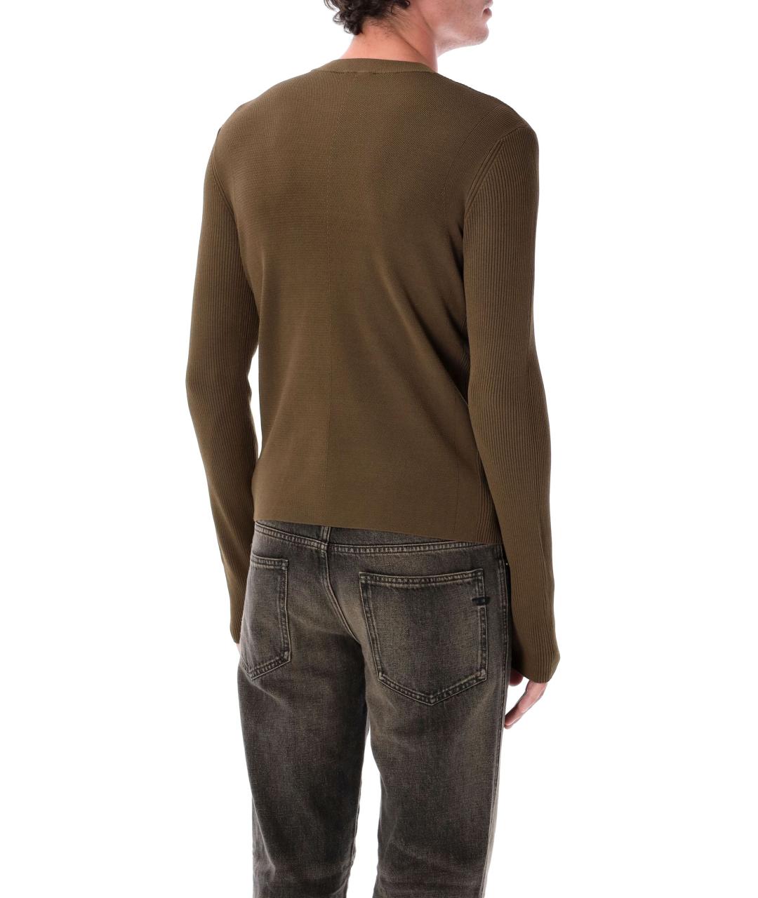 DIESEL Хаки вискозный джемпер / свитер, фото 3