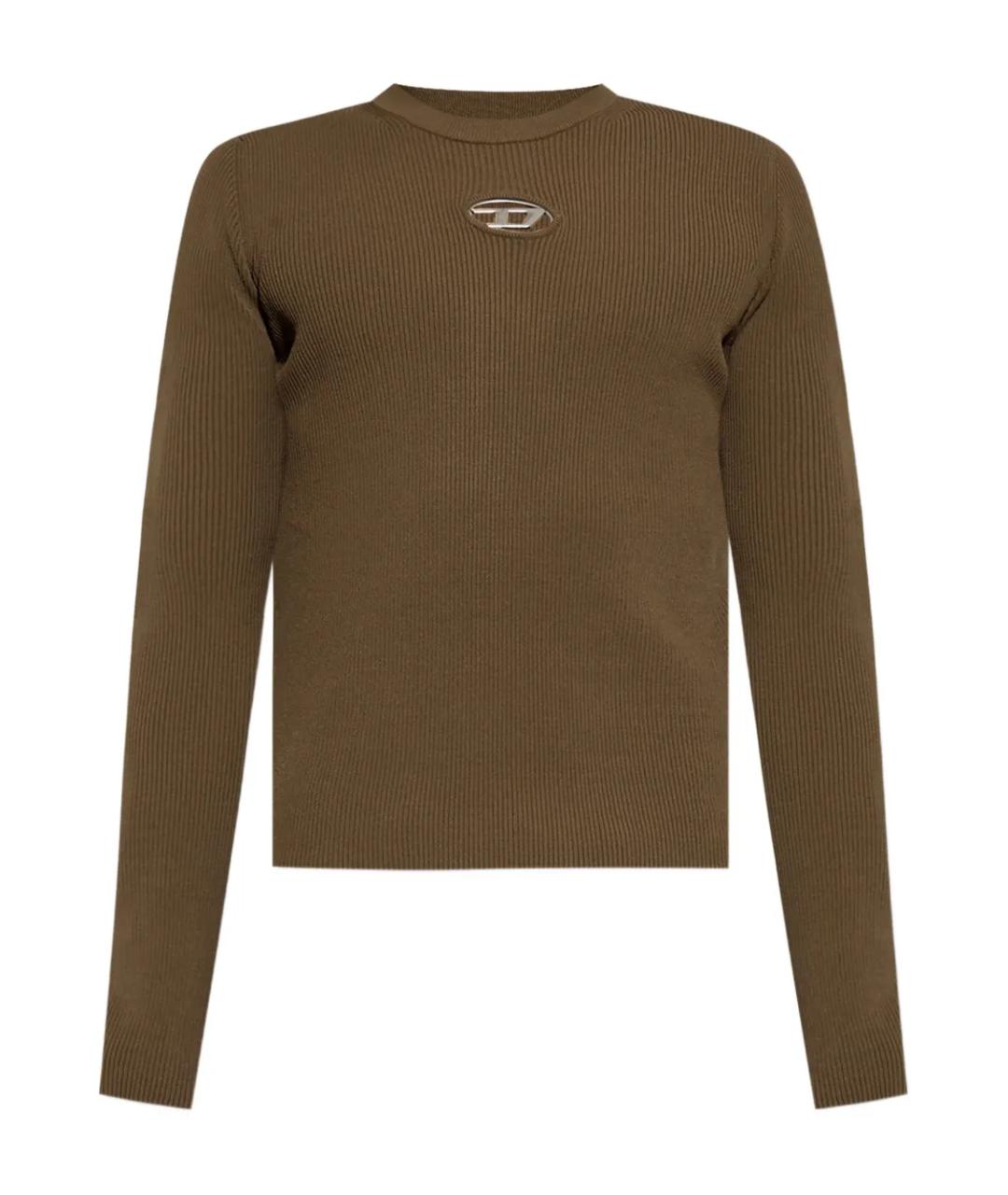 DIESEL Хаки вискозный джемпер / свитер, фото 1