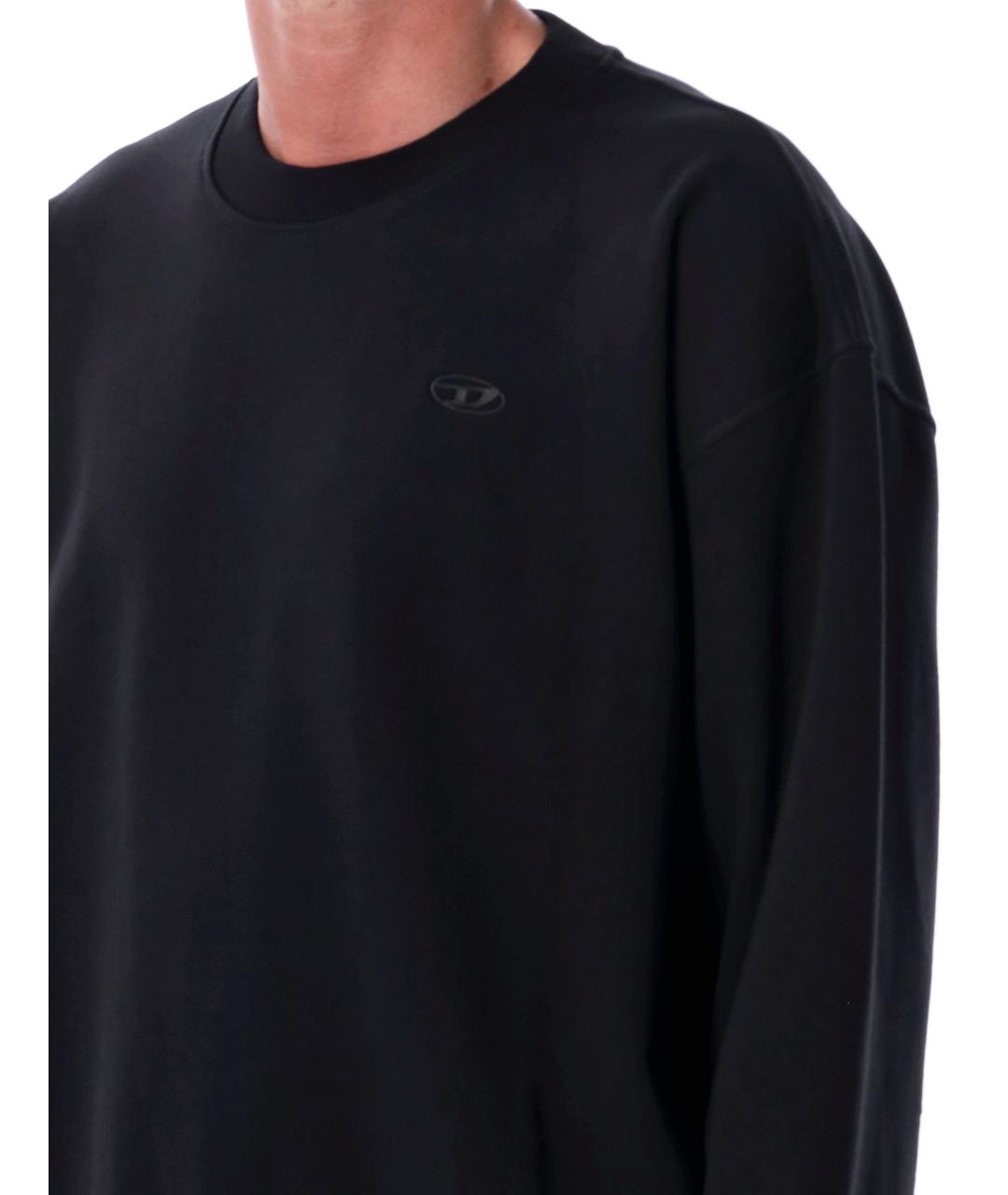 DIESEL Черный хлопковый джемпер / свитер, фото 3