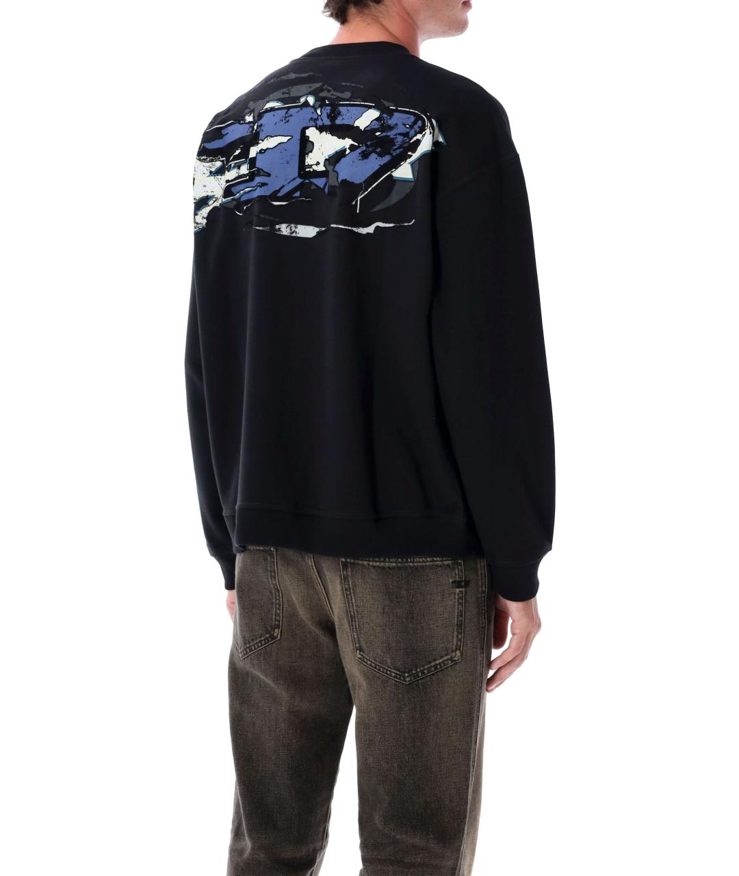 DIESEL Черный хлопковый джемпер / свитер, фото 2