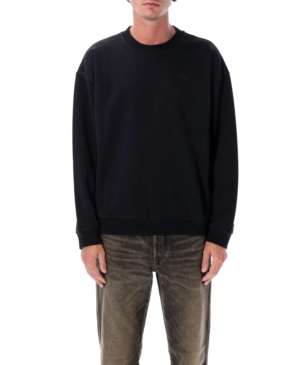 DIESEL Черный хлопковый джемпер / свитер, фото 4
