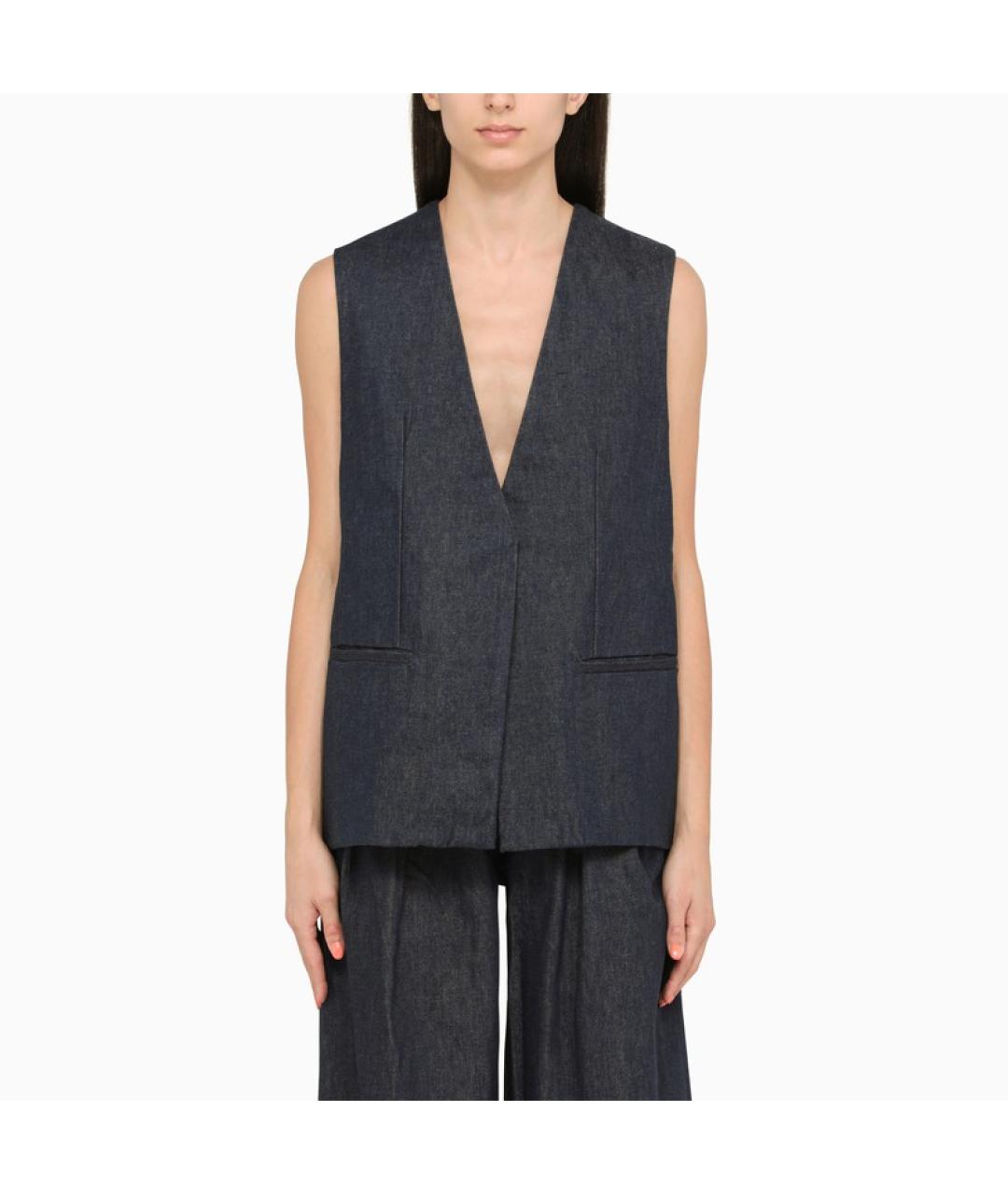 AMIRI Синий хлопковый жилет, фото 5