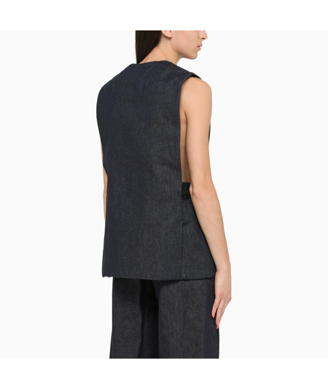 AMIRI Синий хлопковый жилет, фото 3