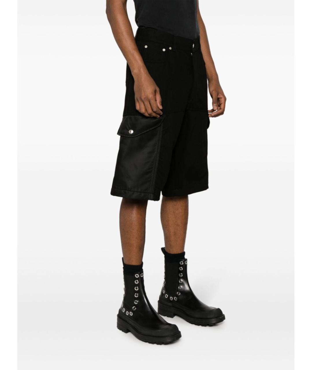 ALEXANDER MCQUEEN Черные хлопковые шорты, фото 3