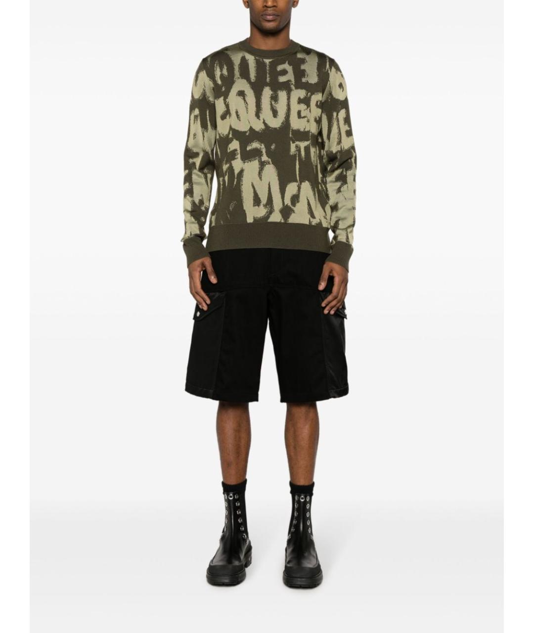 ALEXANDER MCQUEEN Черные хлопковые шорты, фото 2