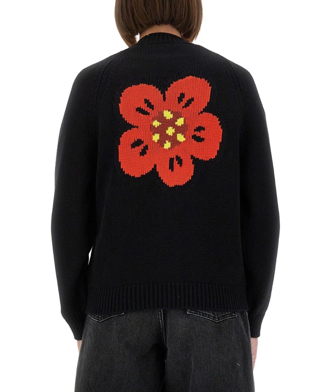 KENZO Черный шерстяной кардиган, фото 3