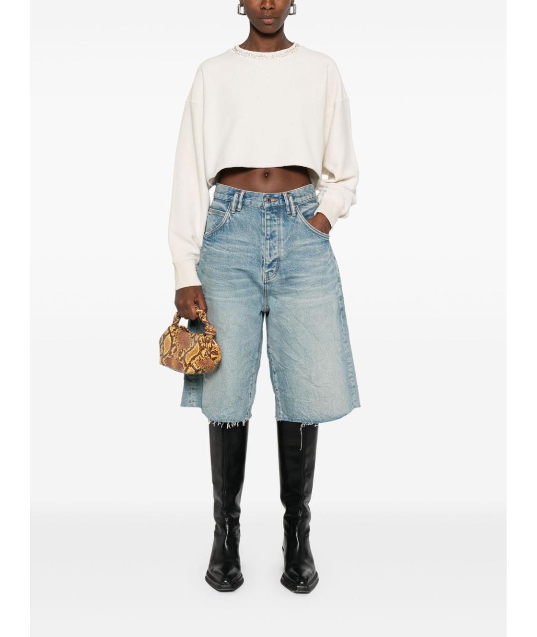 GOLDEN GOOSE DELUXE BRAND Белый хлопковый джемпер / свитер, фото 5